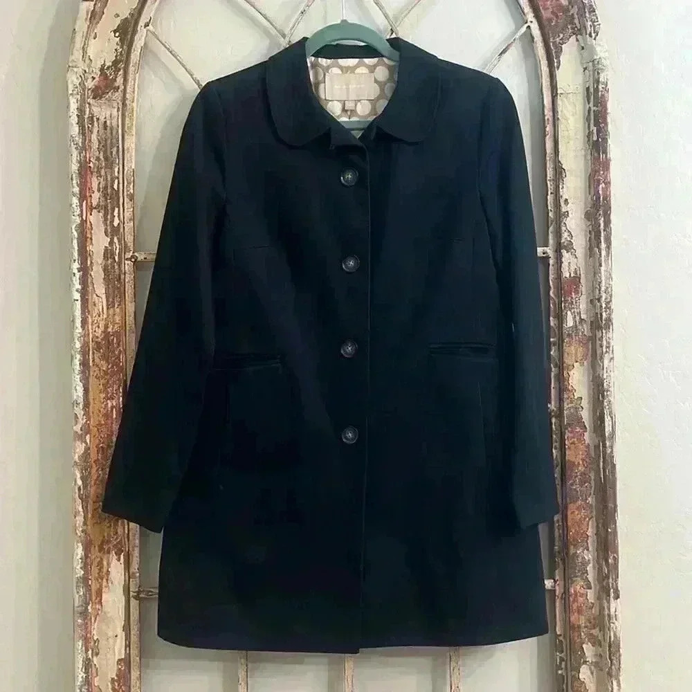 Banana Republic Navy Blue Womens Pea Coat, Size S - Picture 5 of 8
